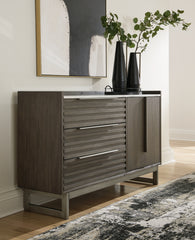 Furniture City Laplace - Ashley Furniture - Arkenton Bedroom - Five Drawer Chest / Grayish Brown/White - B786-46