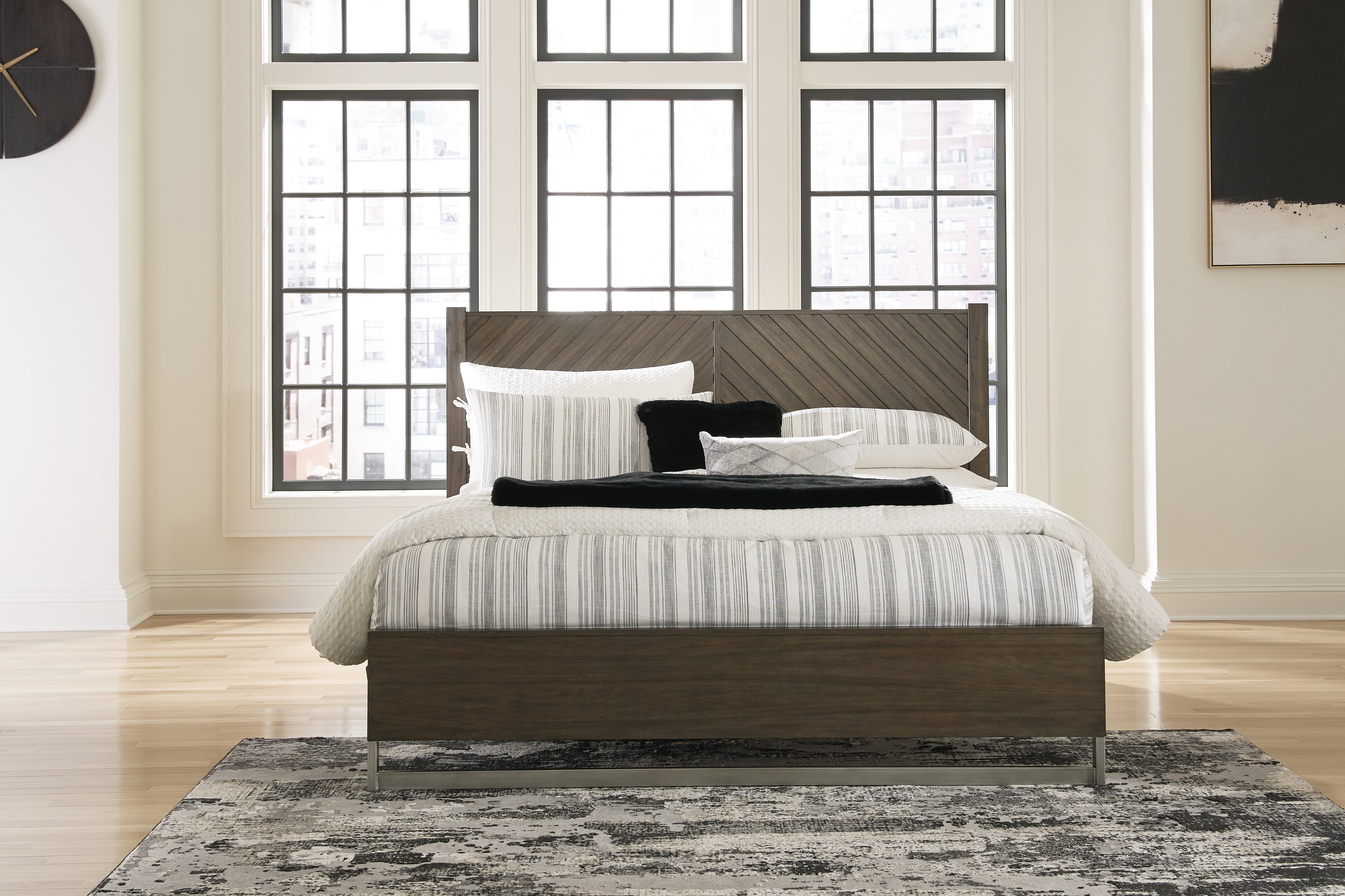 Furniture City Laplace - Ashley Furniture - Arkenton Bedroom - King Panel Bed / Grayish Brown - B786B4