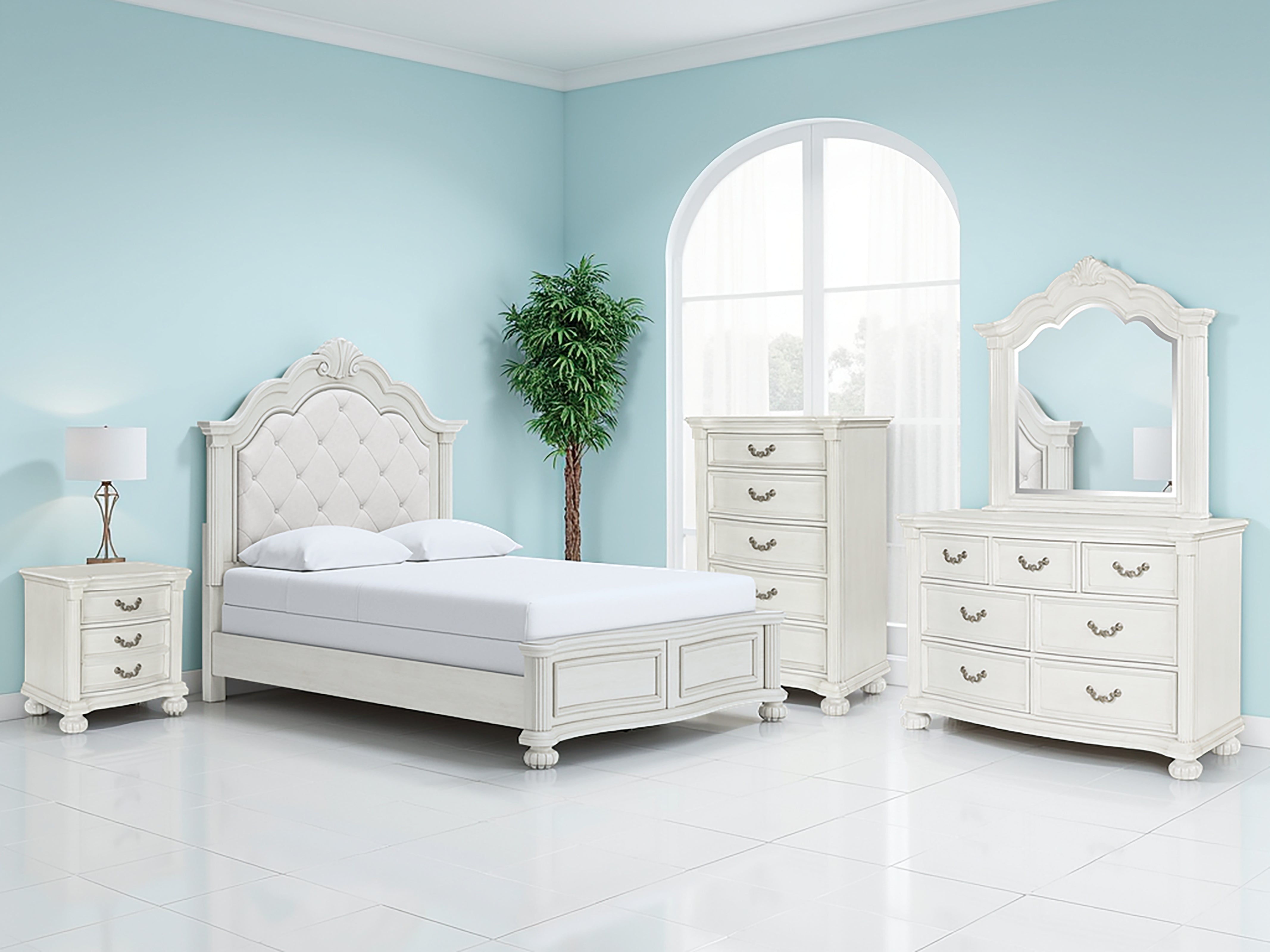 Furniture City Laplace - Ashley Furniture - Montelaine Bedroom - Queen Upholstered Panel Bed - B795B2