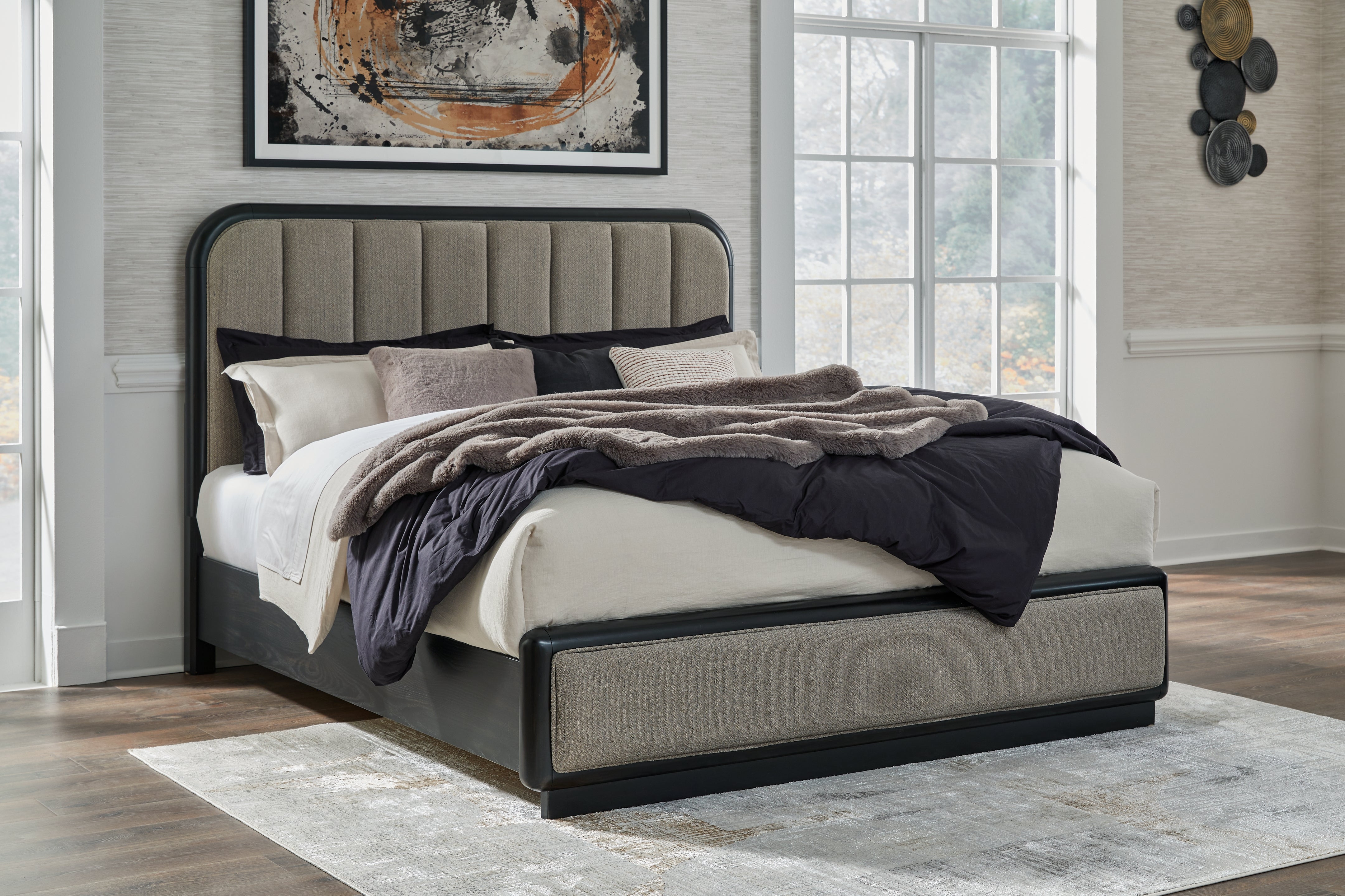 Furniture City Laplace - Ashley Furniture - Rowanbeck Bedroom - California King Upholstered Panel Bed - B821B5