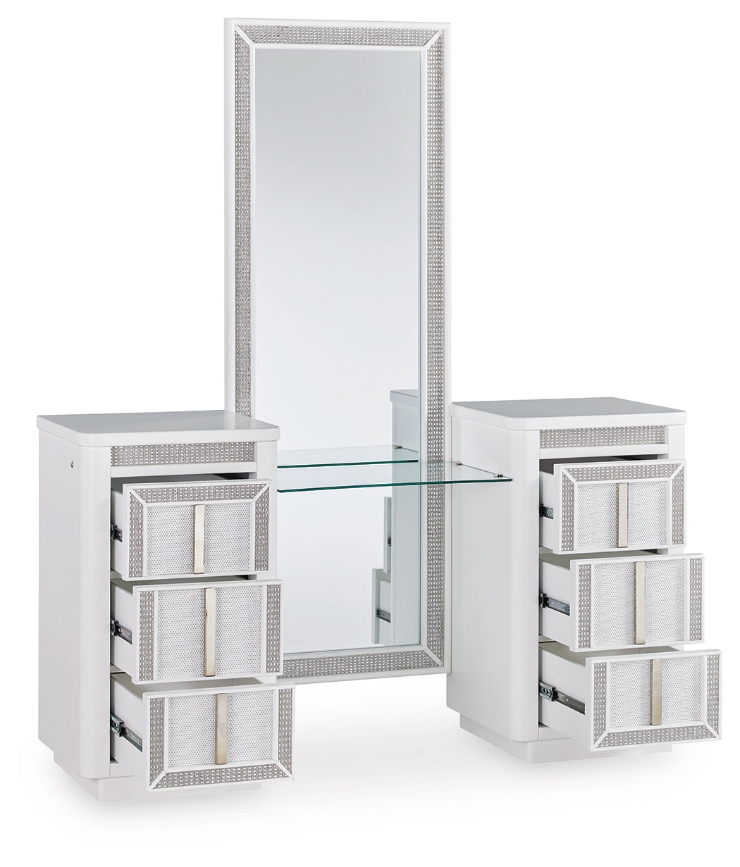 Furniture City Laplace - Ashley Furniture - Chalanna Vanity with Mirror - Vanity with Mirror - B822B7