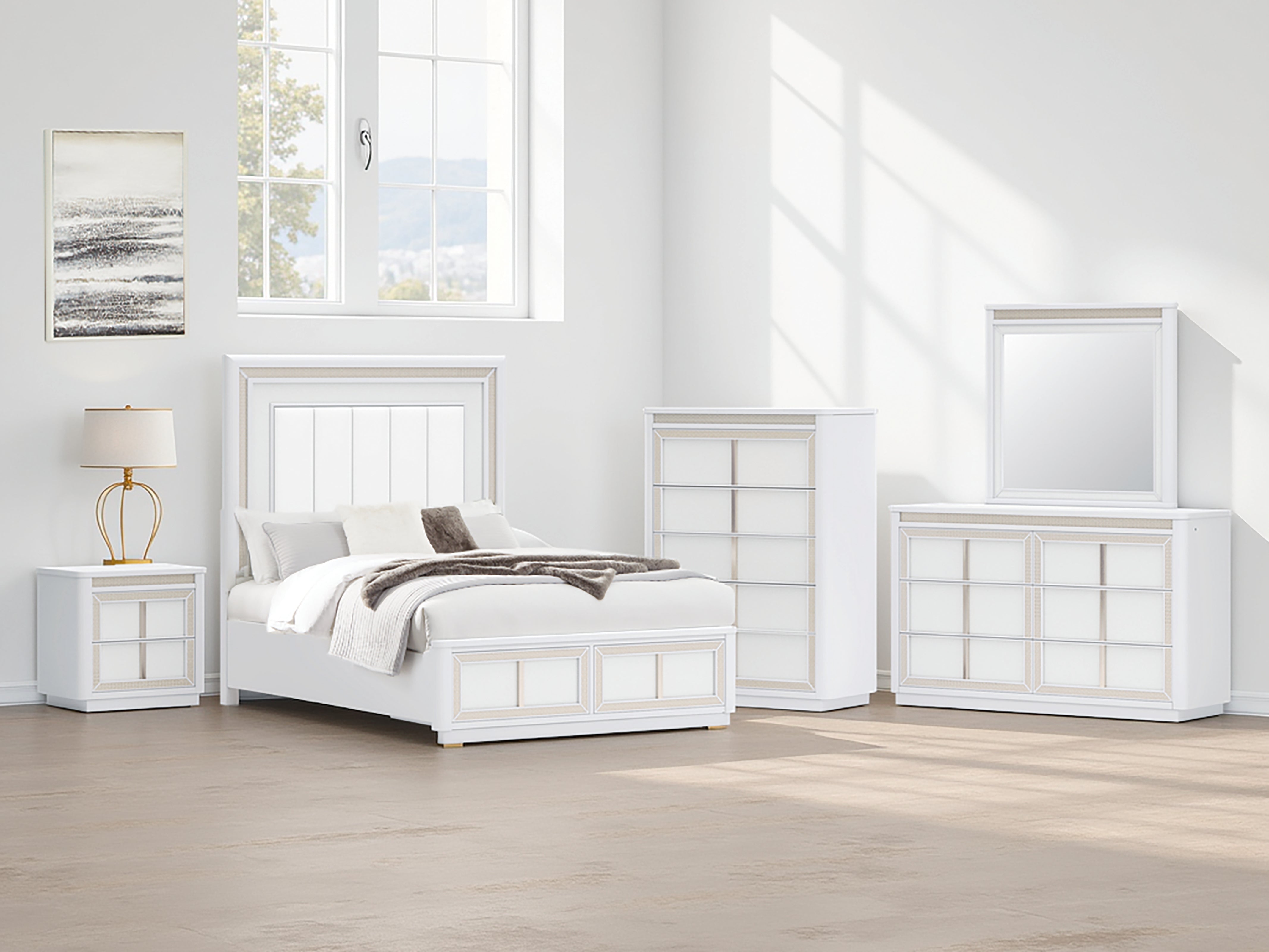 Furniture City Laplace - Ashley Furniture - Chalanna Bedroom - Queen Upholstered Storage Bed - B822B2