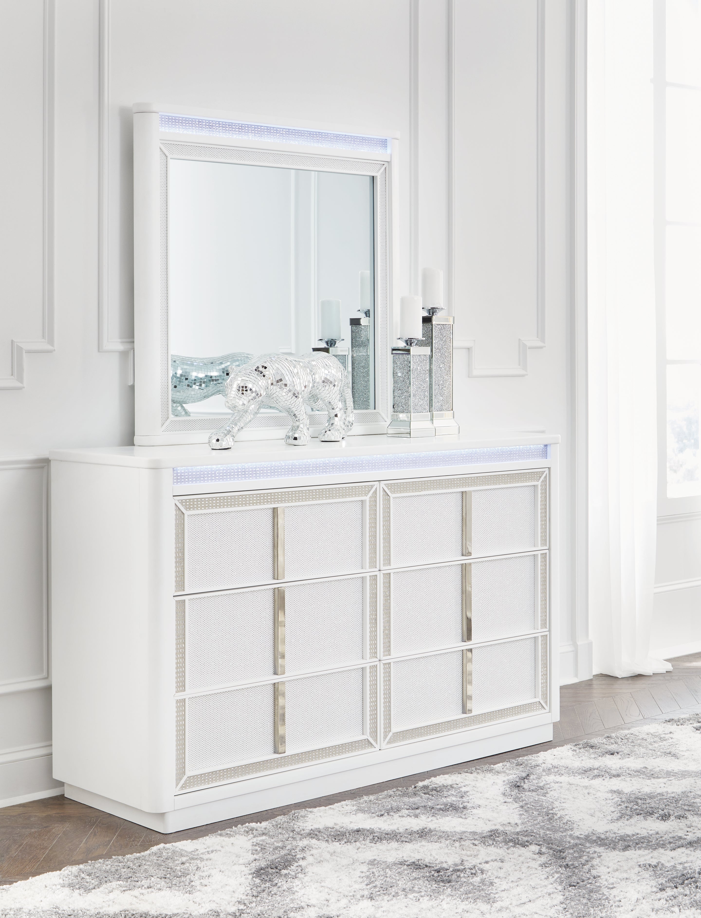 Furniture City Laplace - Ashley Furniture - Chalanna Dresser and Mirror - Dresser and Mirror - B822B1
