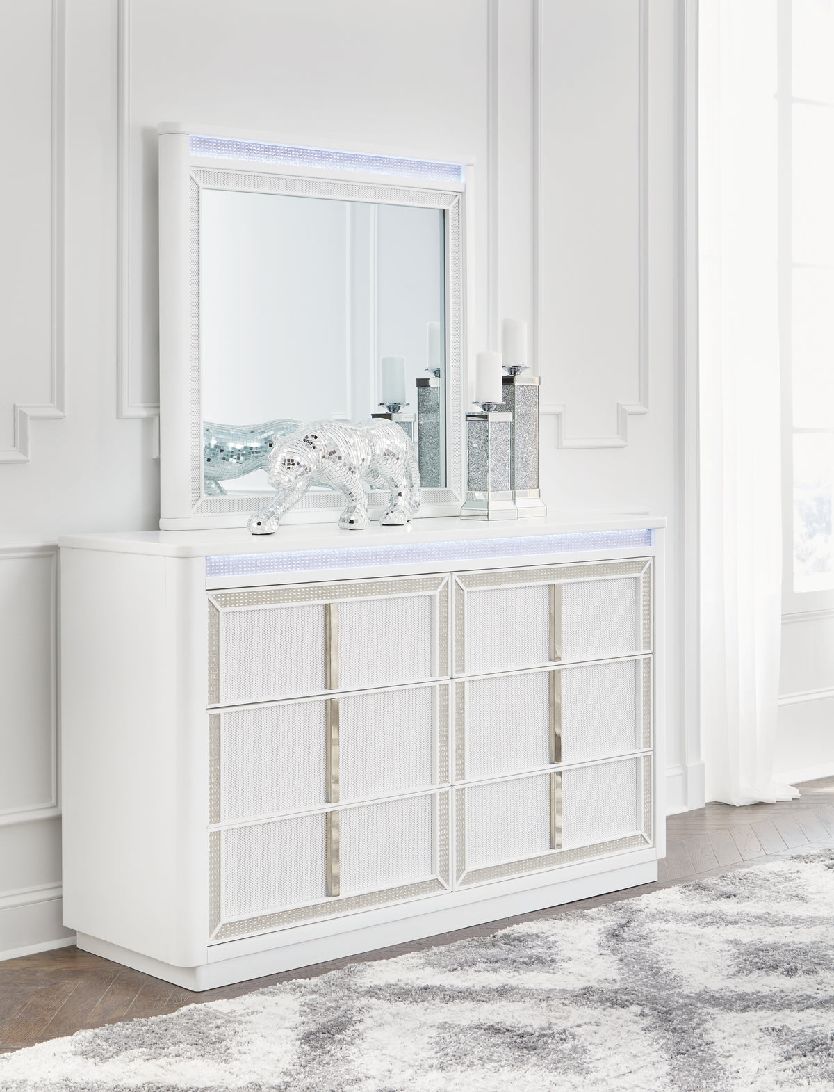 Furniture City Laplace - Ashley Furniture - Chalanna Dresser and Mirror - Dresser and Mirror - B822B1
