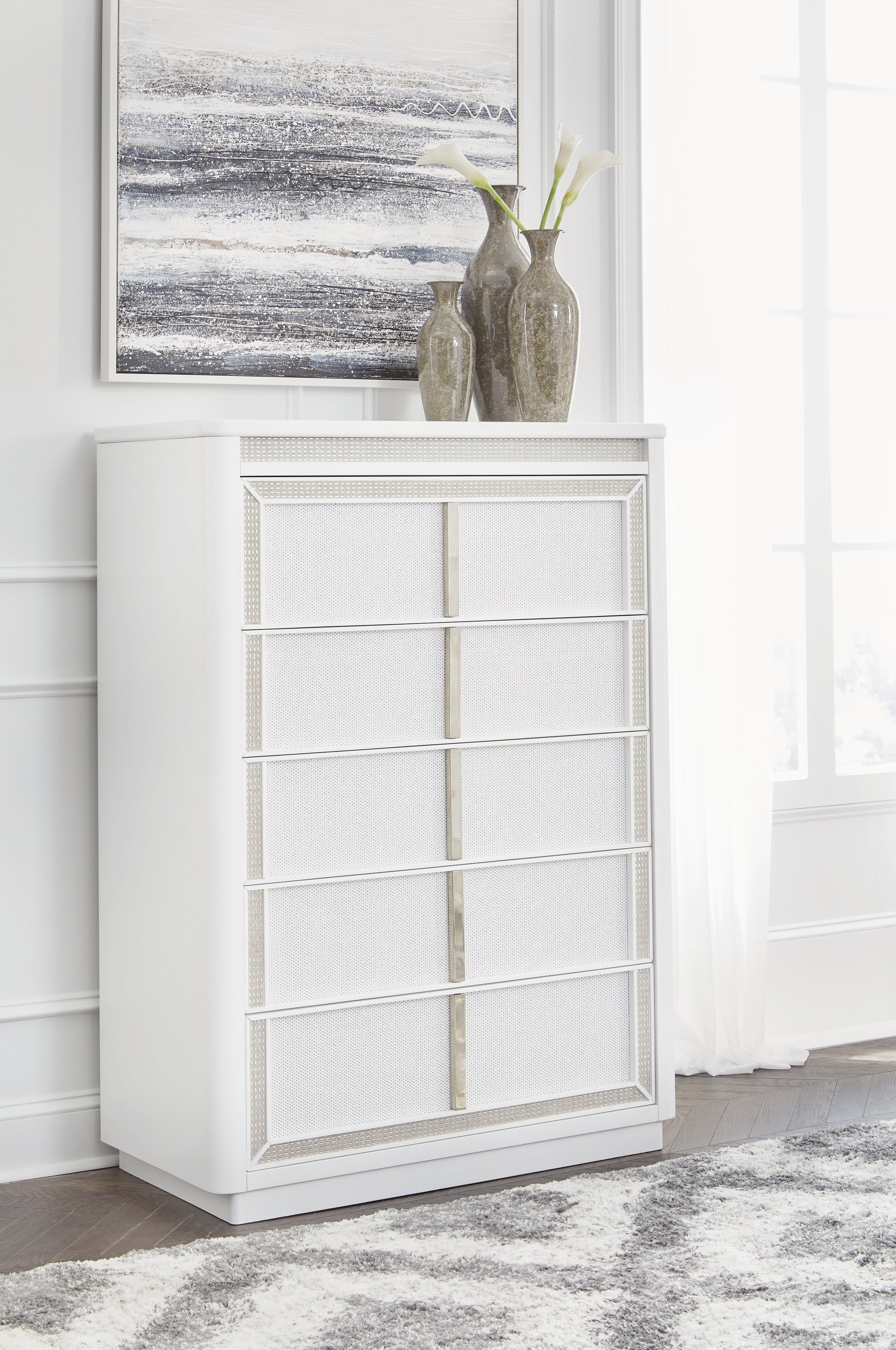Furniture City Laplace - Ashley Furniture - Chalanna Bedroom - Five Drawer Chest - B822-46
