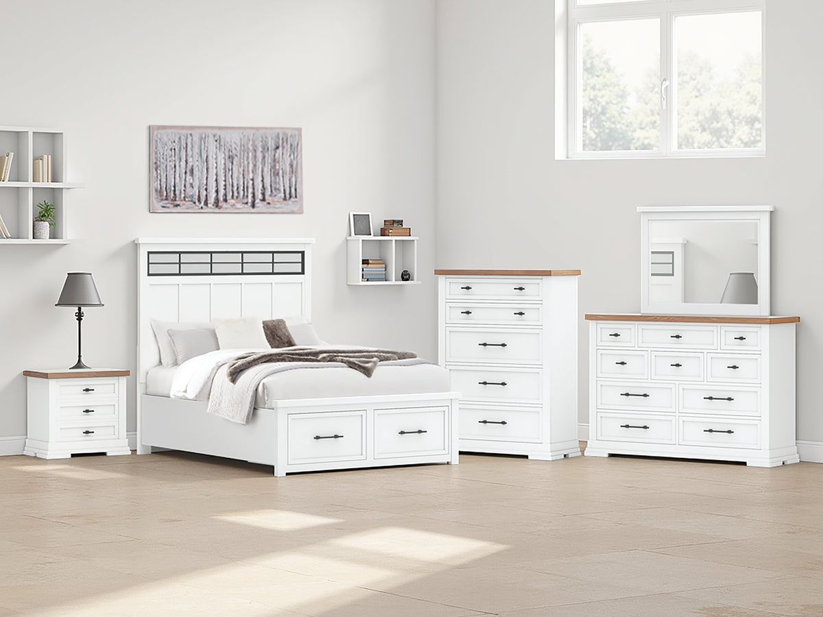 Furniture City Laplace - Ashley Furniture - Ashbryn Queen Panel Storage Bed - Queen Panel Storage Bed - B844B2