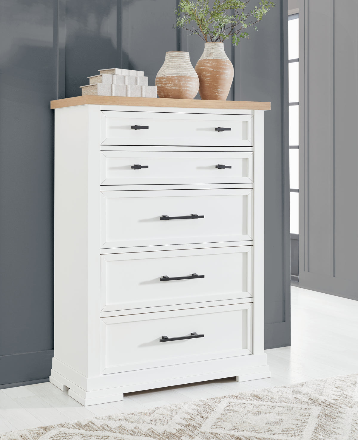 Furniture City Laplace - Ashley Furniture - Ashbryn Chest of Drawers - Five Drawer Chest - B844-46
