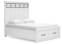 Ashbryn Queen Panel Storage Bed, Dresser and Mirror
