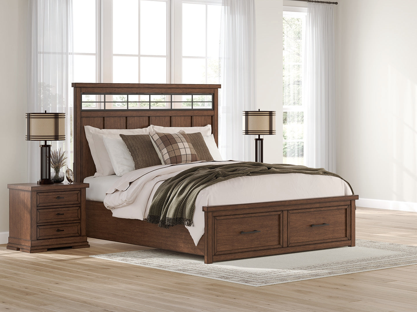 Furniture City Laplace - Ashley Furniture - Taffenbrook Bedroom - California King Panel Storage Bed - B849B5