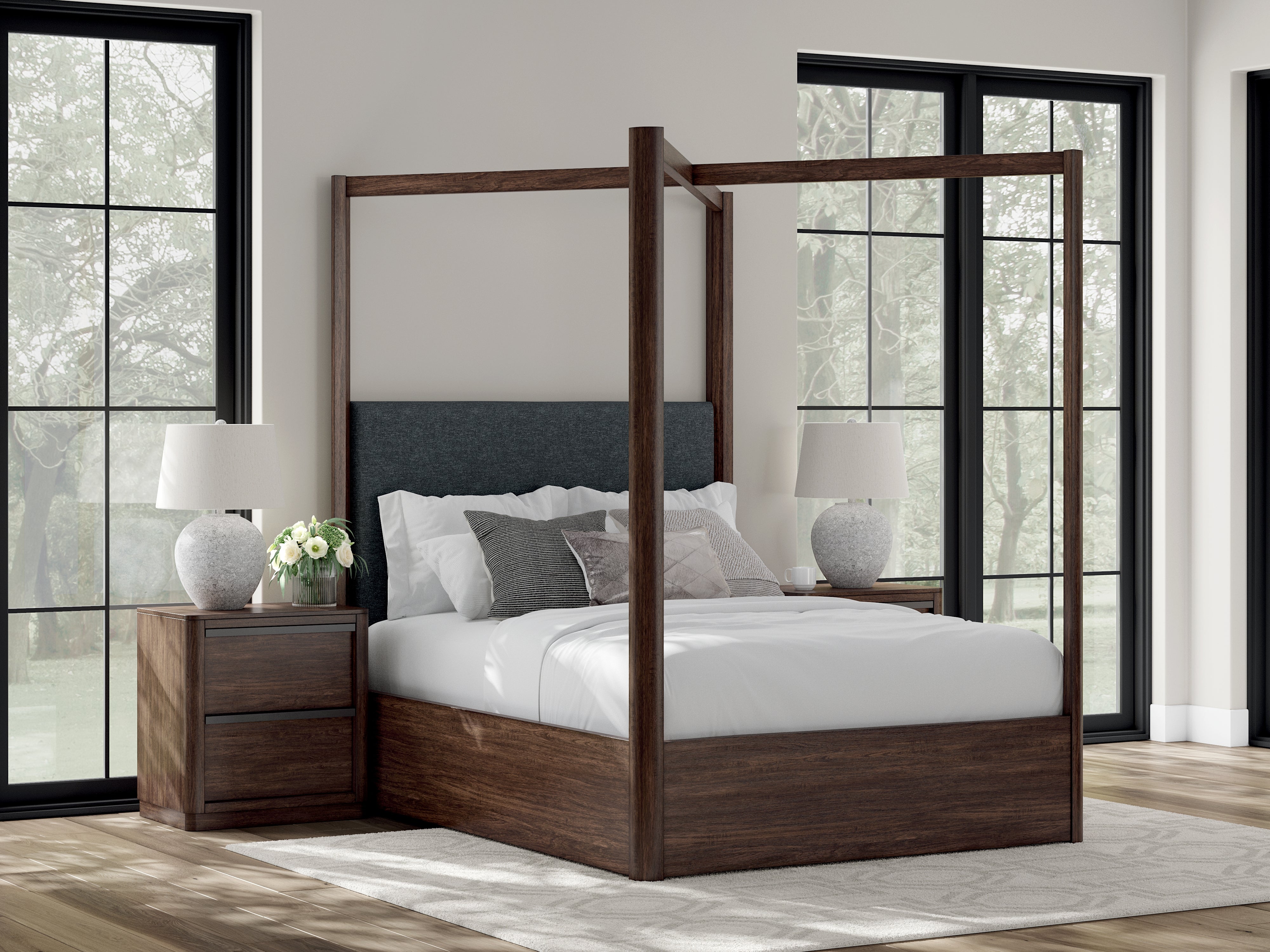 Furniture City Laplace - Ashley Furniture - Dilenno Bedroom - Queen Canopy Bed - PCB857B2