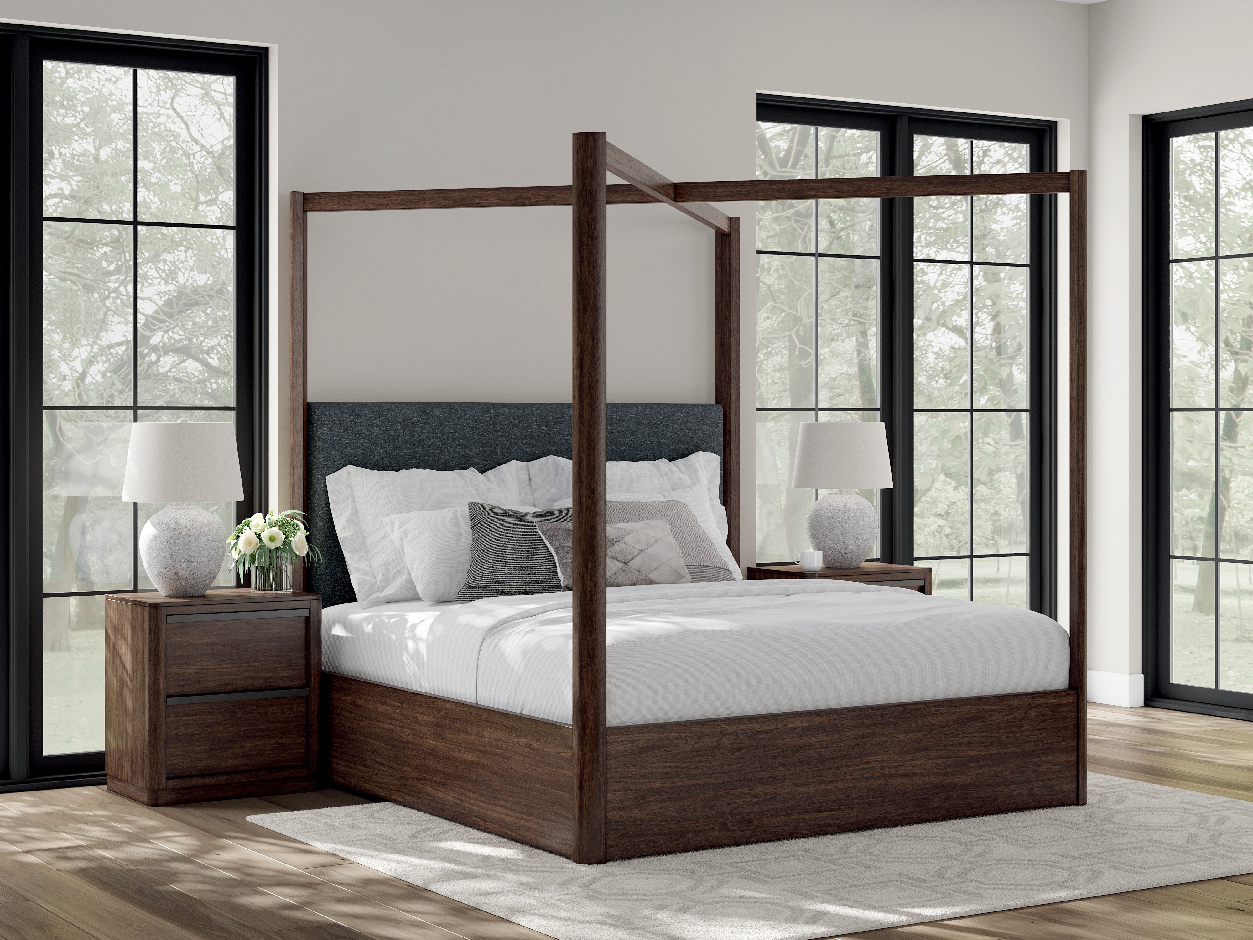 Furniture City Laplace - Ashley Furniture - Dilenno Bedroom - King Canopy Bed - PCB857B6