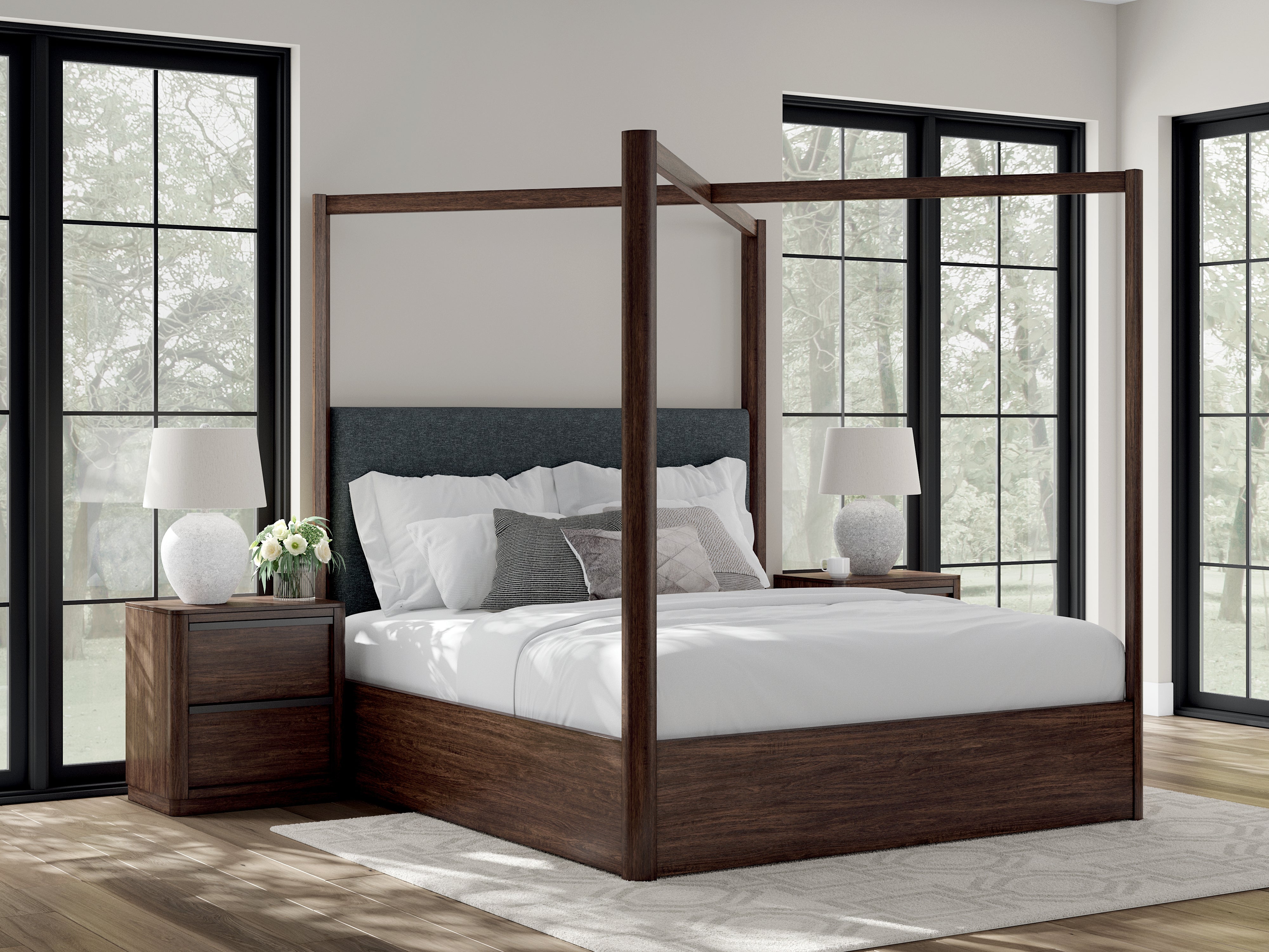 Furniture City Laplace - Ashley Furniture - Dilenno Bedroom - California King Canopy Bed - PCB857B7