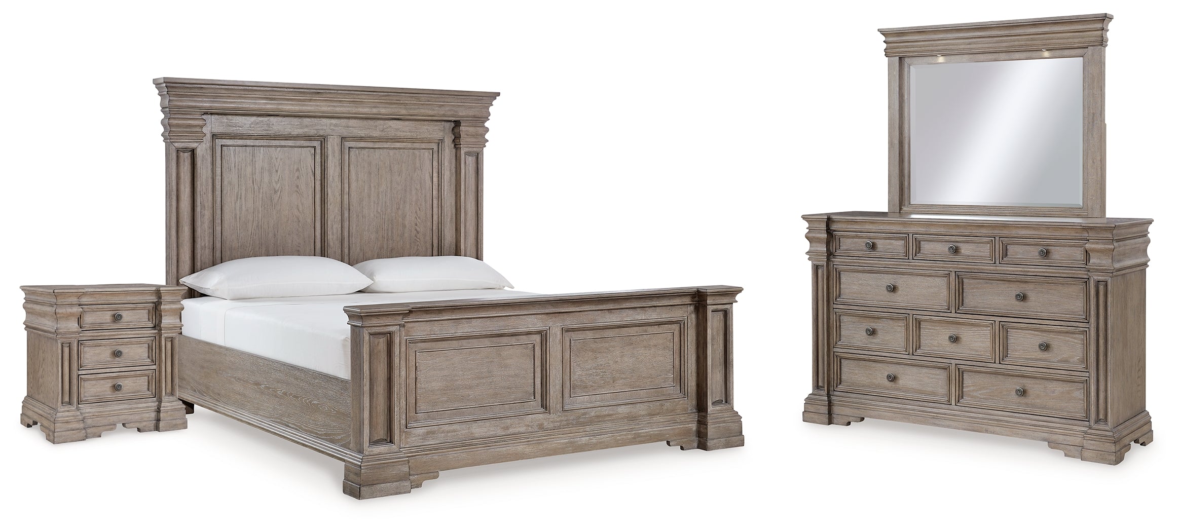 Furniture City Laplace - Ashley Furniture - Blairhurst King Panel Bed, Dresser, Mirror and Nightstand - King Panel Bed, Dresser, Mirror and Nightstand - B916B9
