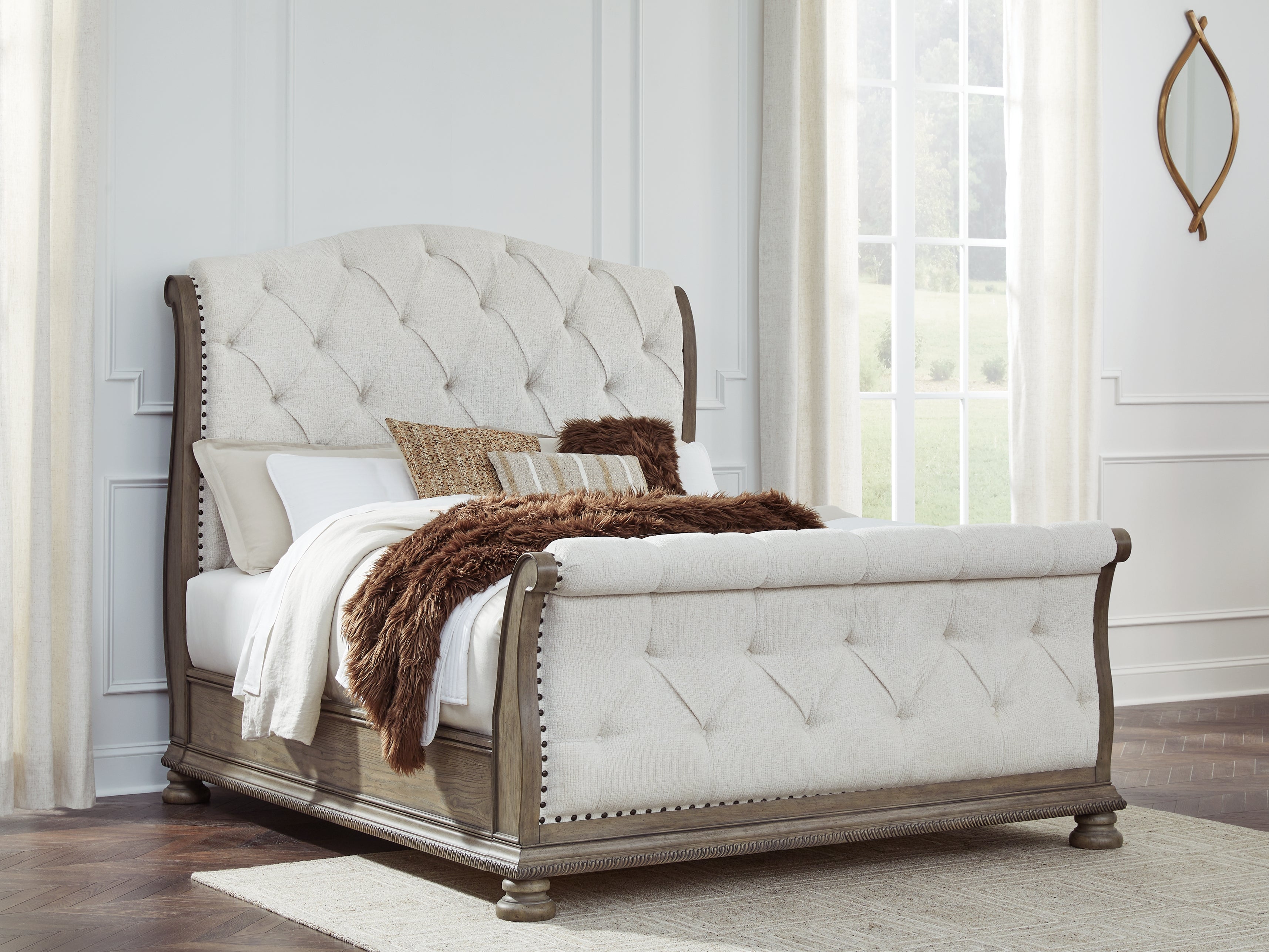 Furniture City Laplace - Ashley Furniture - Ardenfield Bedroom - Queen Upholstered Sleigh Bed - B944B2