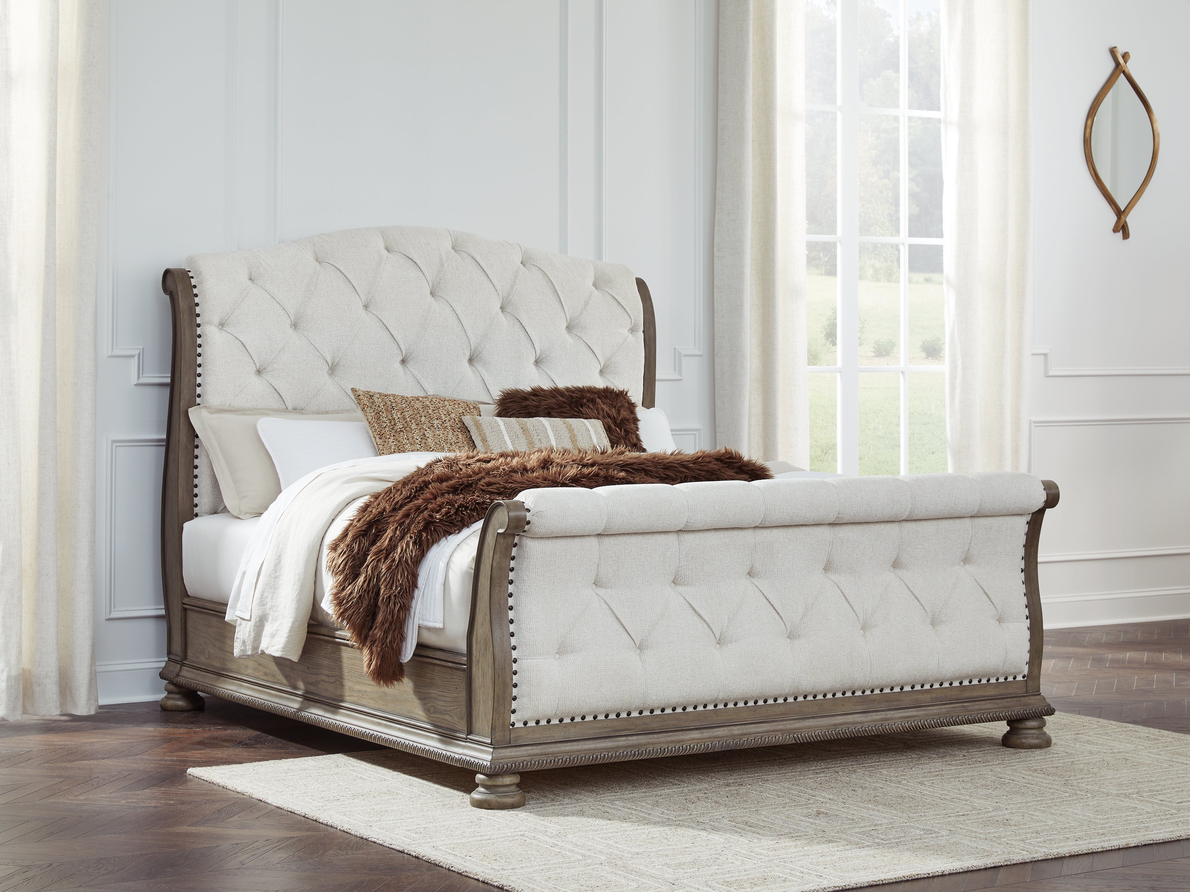 Furniture City Laplace - Ashley Furniture - Ardenfield Bedroom - California King Upholstered Sleigh Bed - B944B5