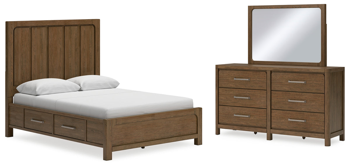 Furniture City Laplace - Ashley Furniture - Cabalynn Queen Panel Bed with Storage, Dresser and Mirror - Queen Panel Bed with Storage, Dresser and Mirror - B974B5