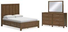 Furniture City Laplace - Ashley Furniture - Cabalynn Queen Panel Bed with Storage, Dresser and Mirror - Queen Panel Bed with Storage, Dresser and Mirror - B974B5