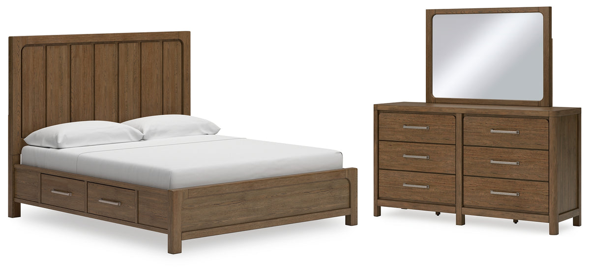 Furniture City Laplace - Ashley Furniture - Cabalynn King Panel Bed with Storage, Dresser and Mirror - King Panel Bed with Storage, Dresser and Mirror - B974B12