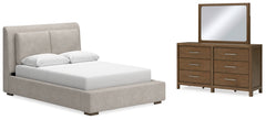 Furniture City Laplace - Ashley Furniture - Cabalynn Queen Upholstered Bed, Dresser and Mirror - Queen Upholstered Bed, Dresser and Mirror - B974B3