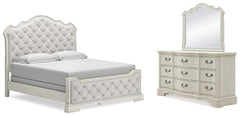 Furniture City Laplace - Ashley Furniture - Arlendyne California King Upholstered Bed, Dresser and Mirror - California King Upholstered Bed, Dresser and Mirror - B980B10