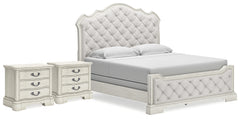 Furniture City Laplace - Ashley Furniture - Arlendyne King Panel Bed and 2 Nightstands - King Panel Bed and 2 Nightstands - B980B13