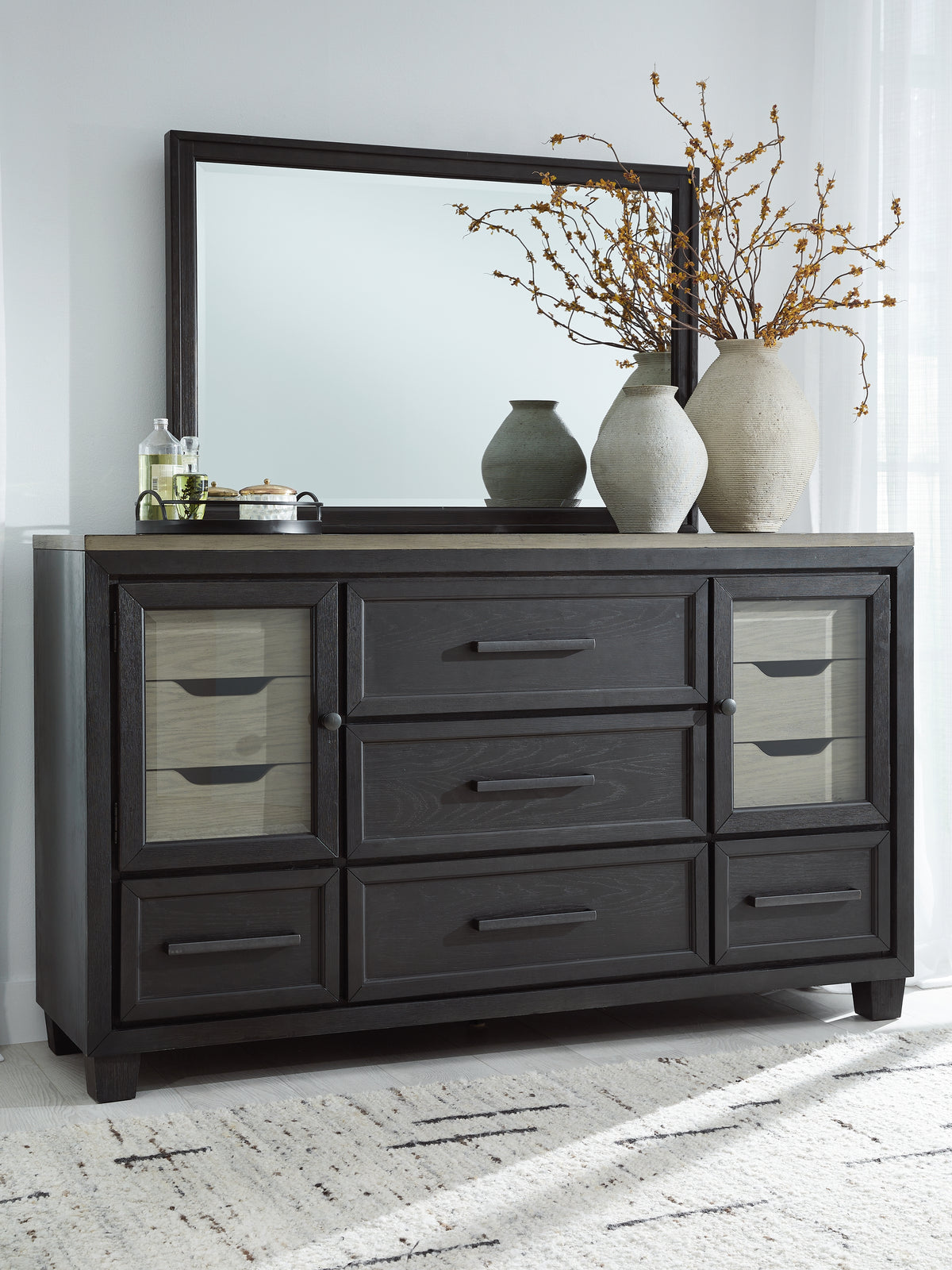 Furniture City Laplace - Ashley Furniture - Foyland Dresser and Mirror - Dresser and Mirror - B989B1