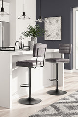 Furniture City Laplace - Ashley Furniture - Strumford Dining Room - Bar Height Bar Stool (Set of 2) / Gray/Black - D119-630X2
