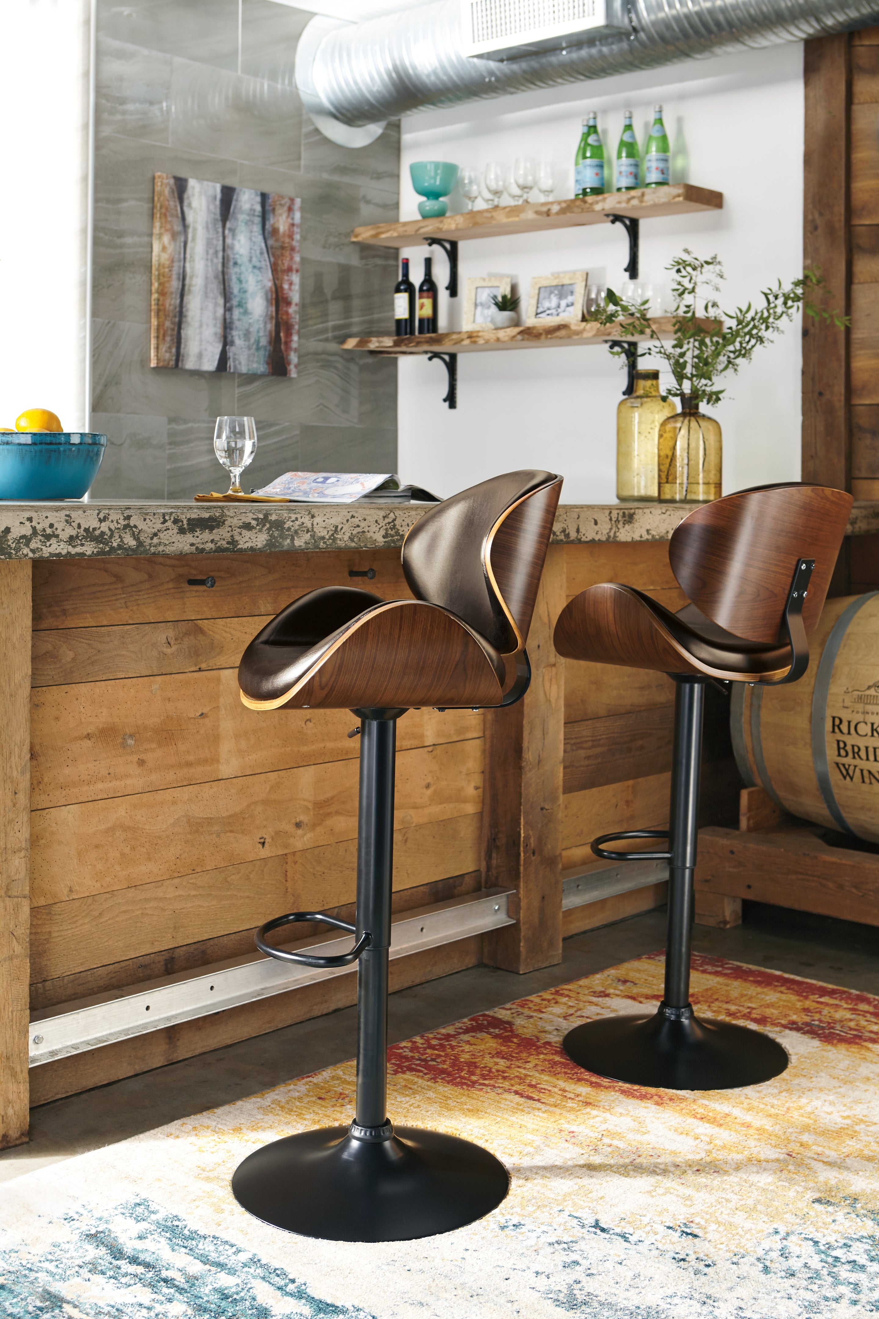 Furniture City Laplace - Ashley Furniture - Bellatier Dining Room - Tall UPH Swivel Barstool(1/CN) - D120-530