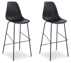 Furniture City Laplace - Ashley Furniture - Forestead Dining Room - Bar Height Bar Stool (Set of 2) / Black - D130-130X2