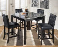 Furniture City Laplace - Ashley Furniture - Maysville Dining Room - Square Counter TBL Set (5/CN) / Black - D154-223