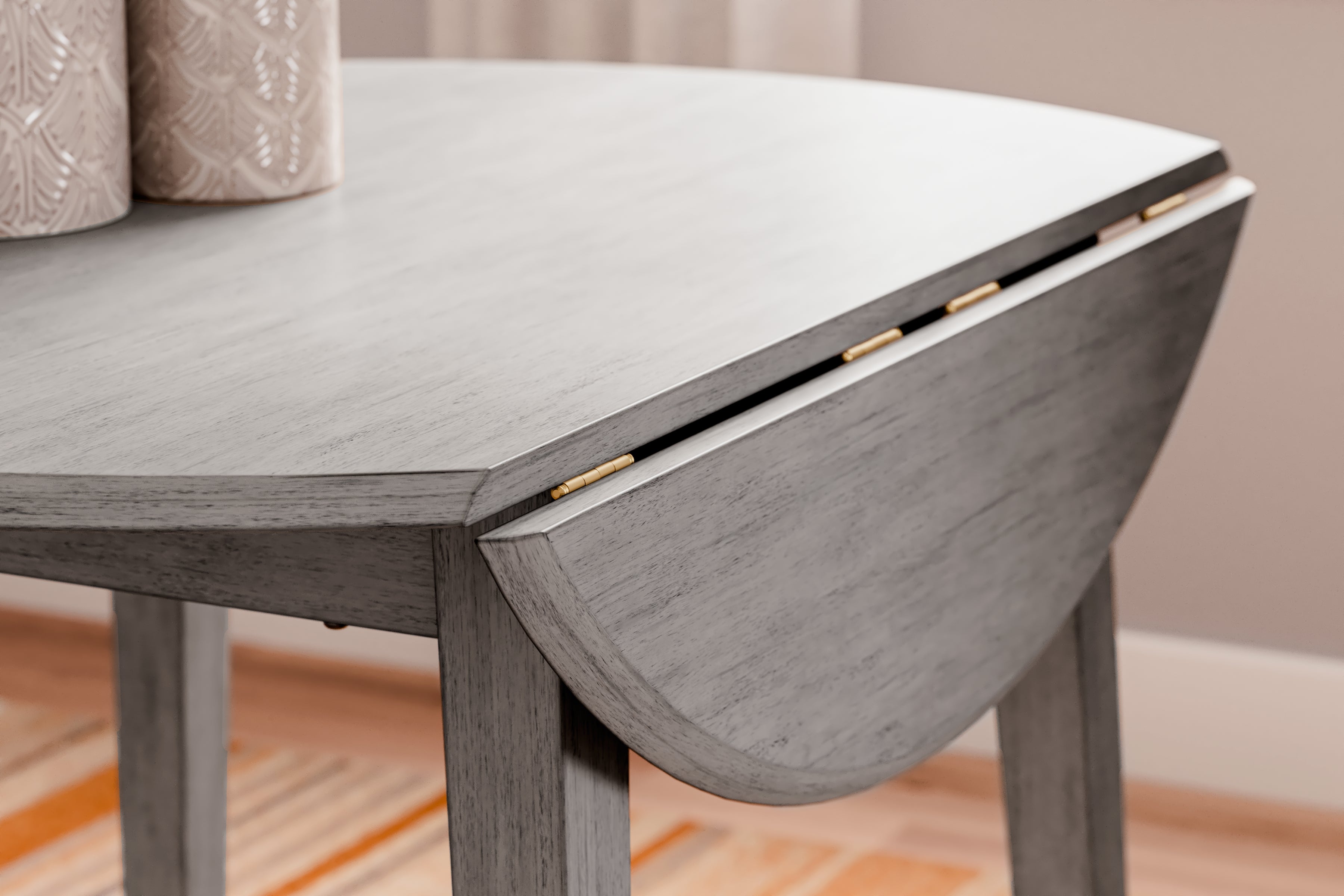 Furniture City Laplace - Ashley Furniture - Shullden Dining Room - Round DRM Drop Leaf Table - D194-15