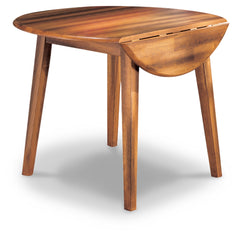 Furniture City Laplace - Ashley Furniture - Berringer Dining Room - Round DRM Drop Leaf Table / Rustic Brown - D199-15