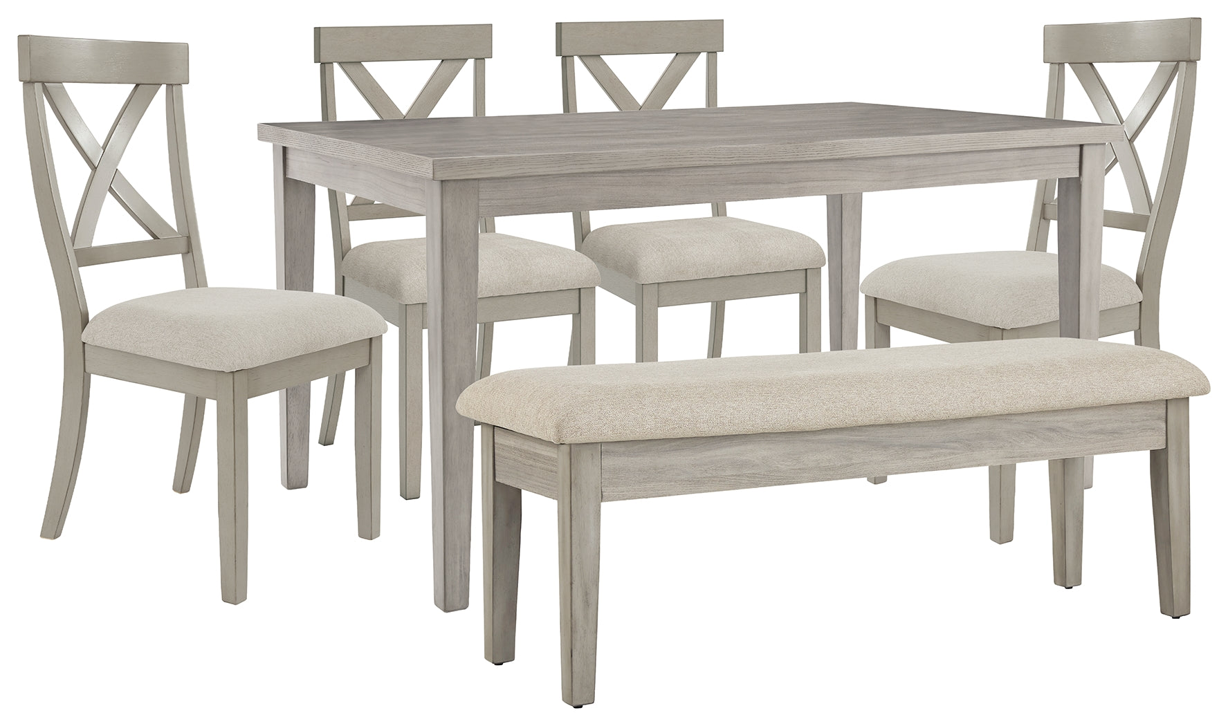 Furniture City Laplace - Ashley Furniture - Parellen Dining Table, 2 Chairs and Bench - Dining Table, 2 Chairs and Bench - D291D7