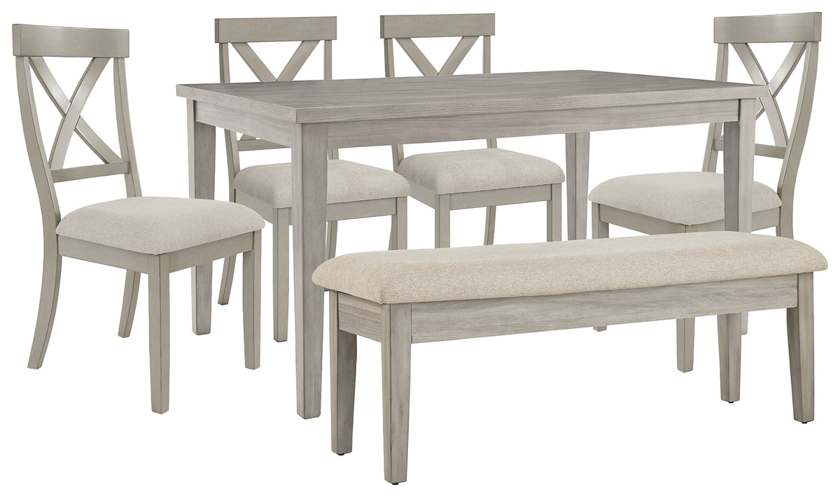 Furniture City Laplace - Ashley Furniture - Parellen Dining Table, 2 Chairs and Bench - Dining Table, 2 Chairs and Bench - D291D7