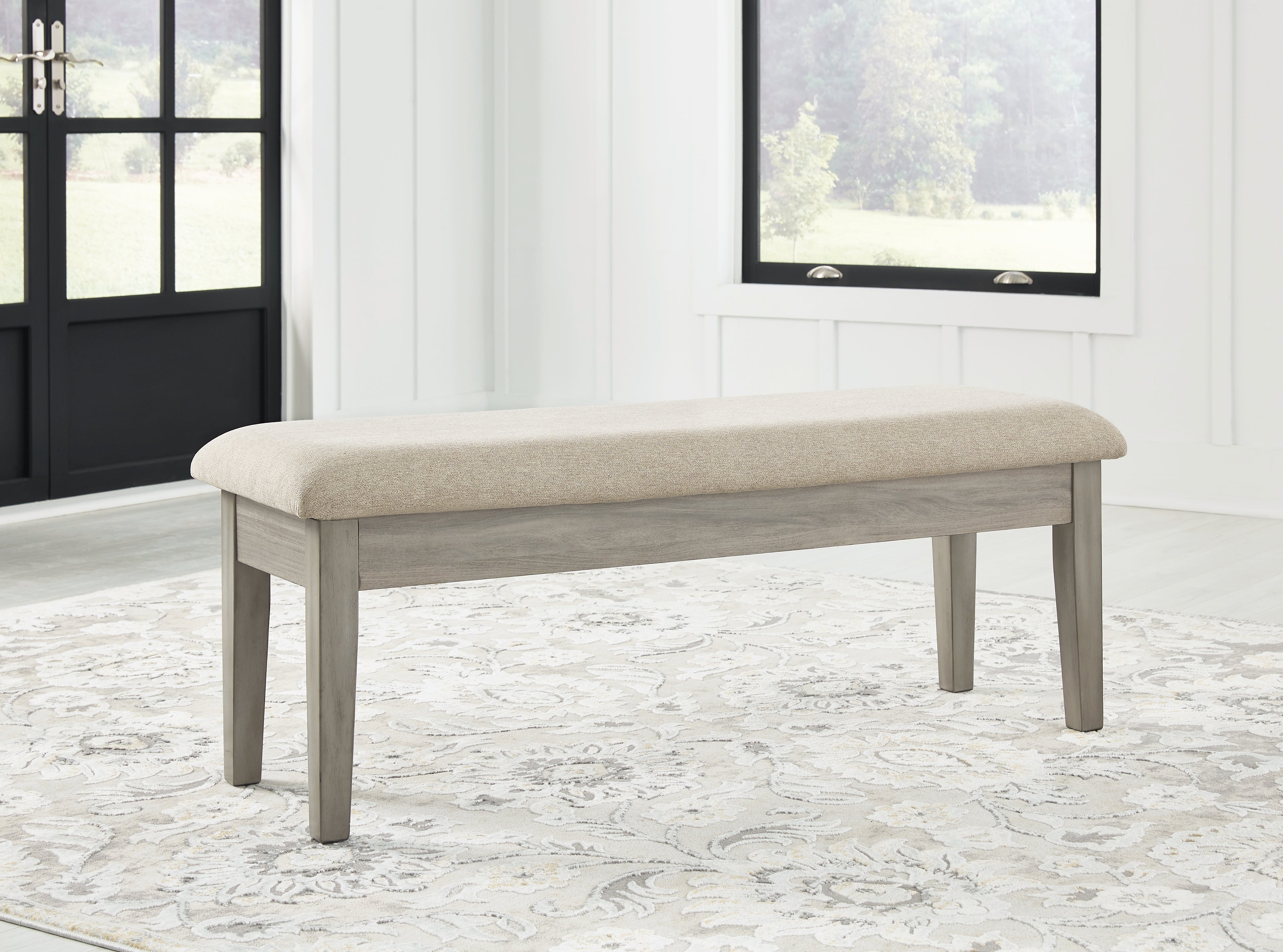 Furniture City Laplace - Ashley Furniture - Parellen Dining Room - Upholstered Storage Bench / Beige/Gray - D291-00