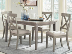 Furniture City Laplace - Ashley Furniture - Parellen Dining Room - Upholstered Storage Bench / Beige/Gray - D291-00