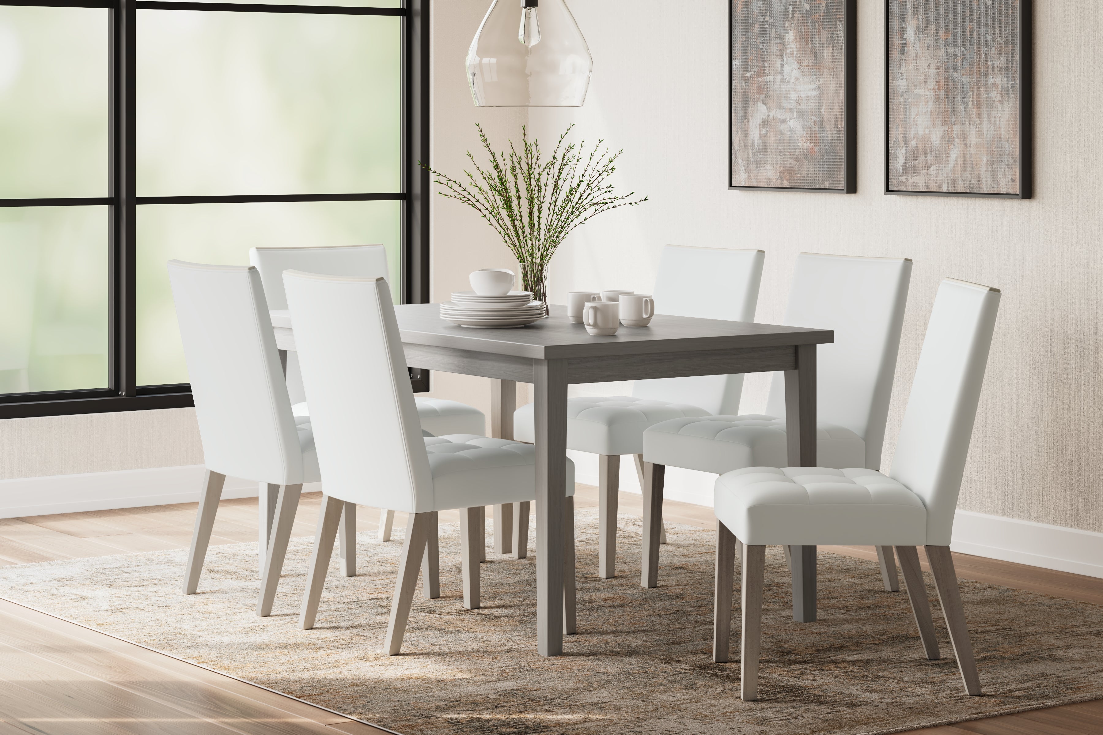 Furniture City Laplace - Ashley Furniture - Parellen Dining Room - Upholstered Storage Bench / Beige/Gray - D291-00