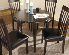 Furniture City Laplace - Ashley Furniture - Hammis Dining Room - Round DRM Drop Leaf Table / Dark Brown - D310-15