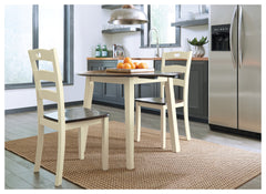 Furniture City Laplace - Ashley Furniture - Woodanville Dining Room - Round DRM Drop Leaf Table / Cream/Brown - D335-15