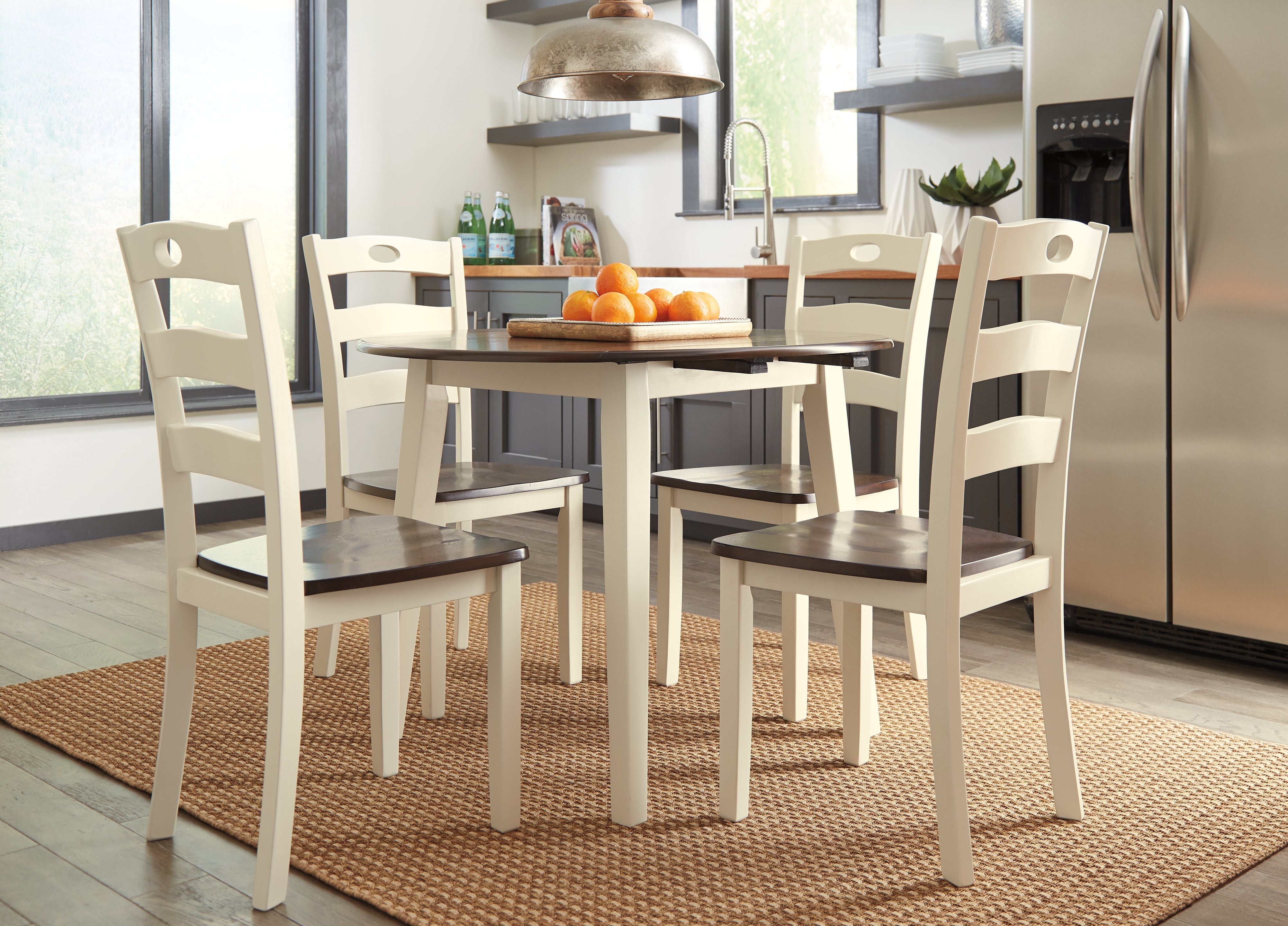 Furniture City Laplace - Ashley Furniture - Woodanville Dining Room - Round DRM Drop Leaf Table - D335-15