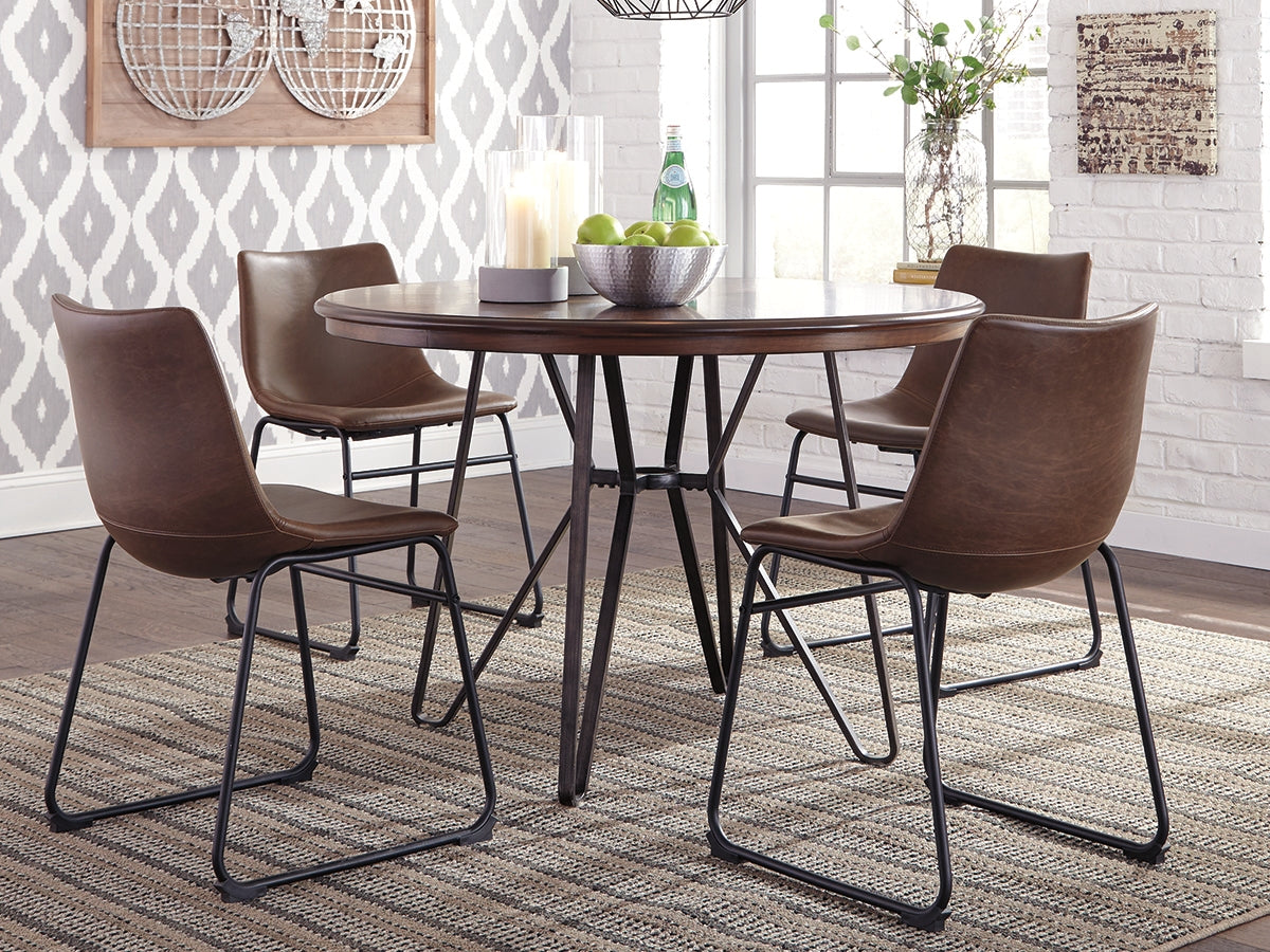 Furniture City Laplace - Ashley Furniture - Centiar Dining Room - Round Dining Room Table / Two-tone Brown - D372-15