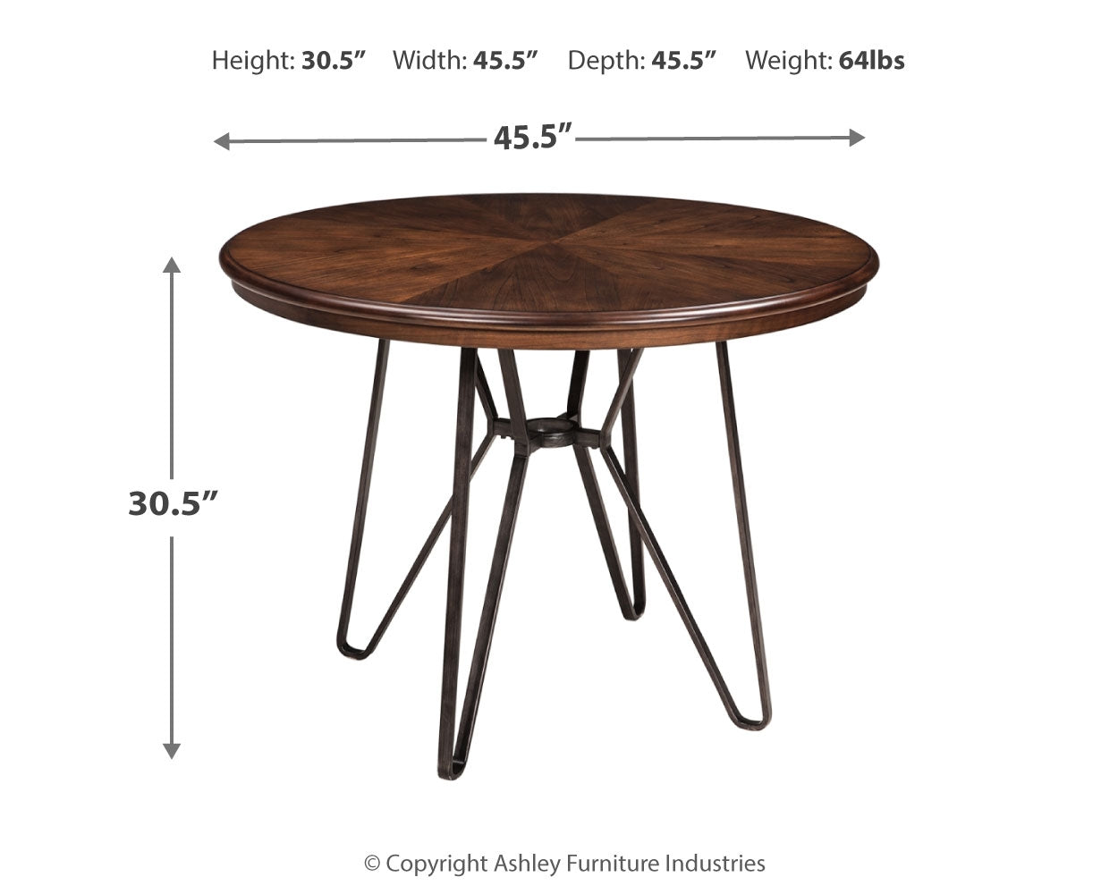 Furniture City Laplace - Ashley Furniture - Centiar Dining Room - Round Dining Room Table - D372-15