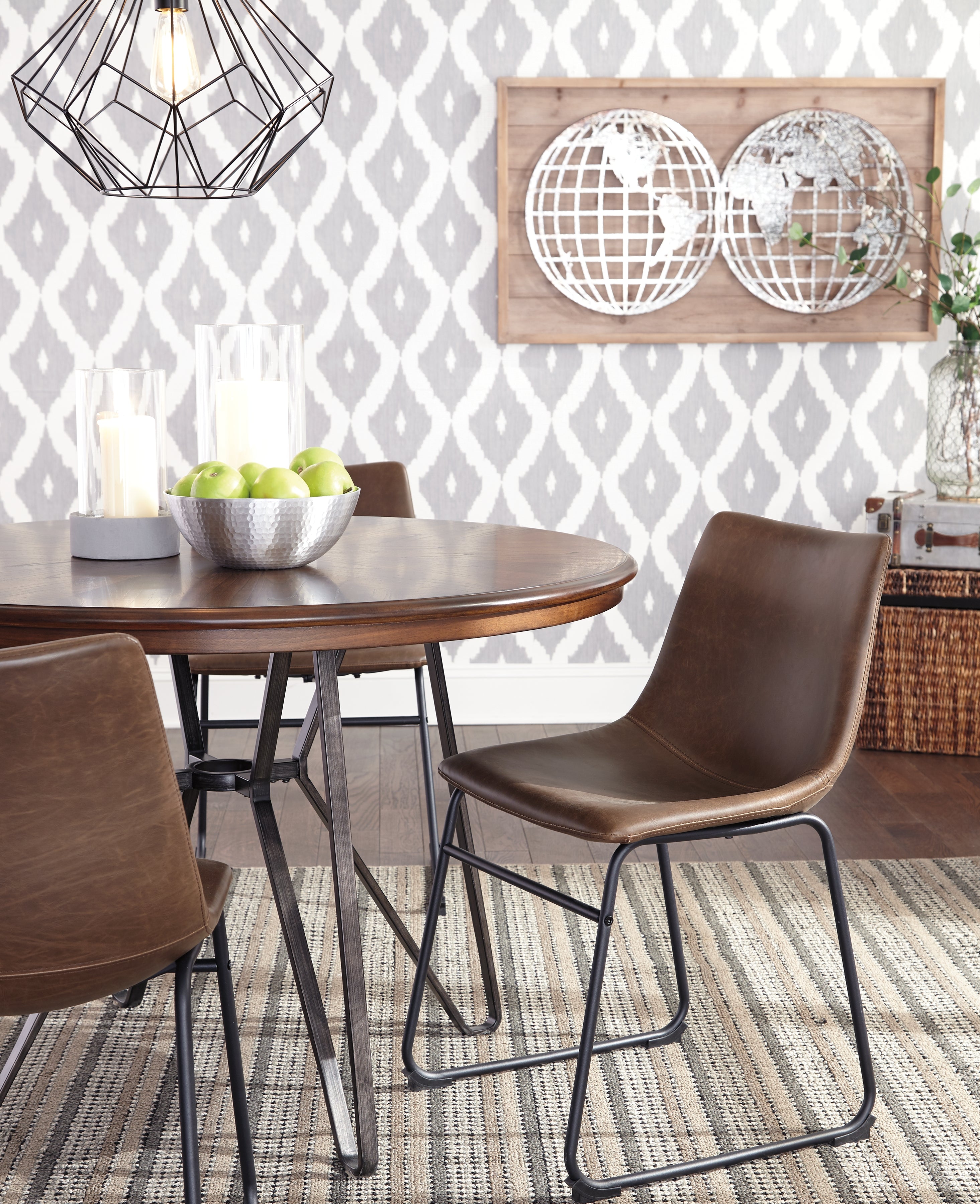 Furniture City Laplace - Ashley Furniture - Centiar Dining Room - Round Dining Room Table / Two-tone Brown - D372-15