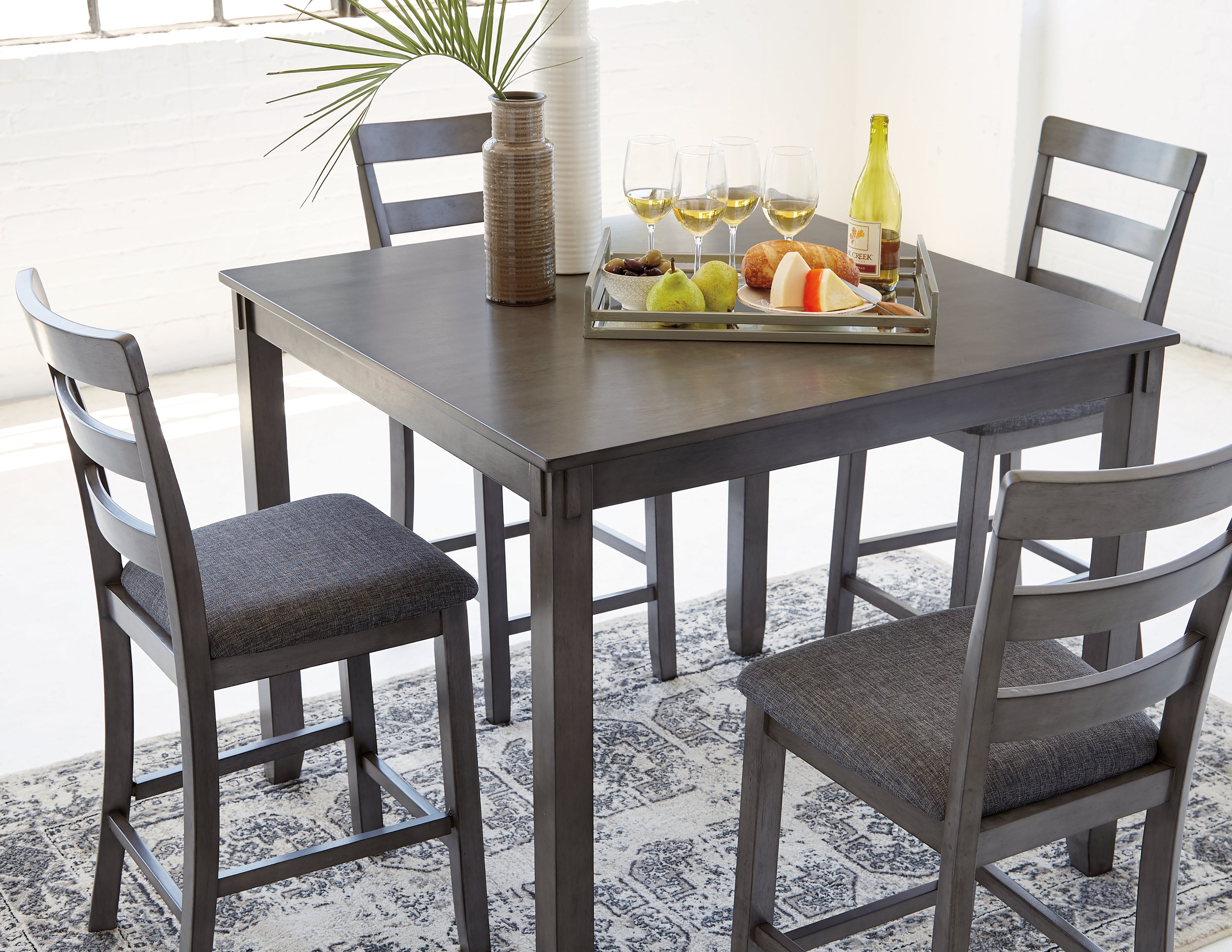 Furniture City Laplace - Ashley Furniture - Bridson Dining Room - Square Counter TBL Set (5/CN) - D383-223