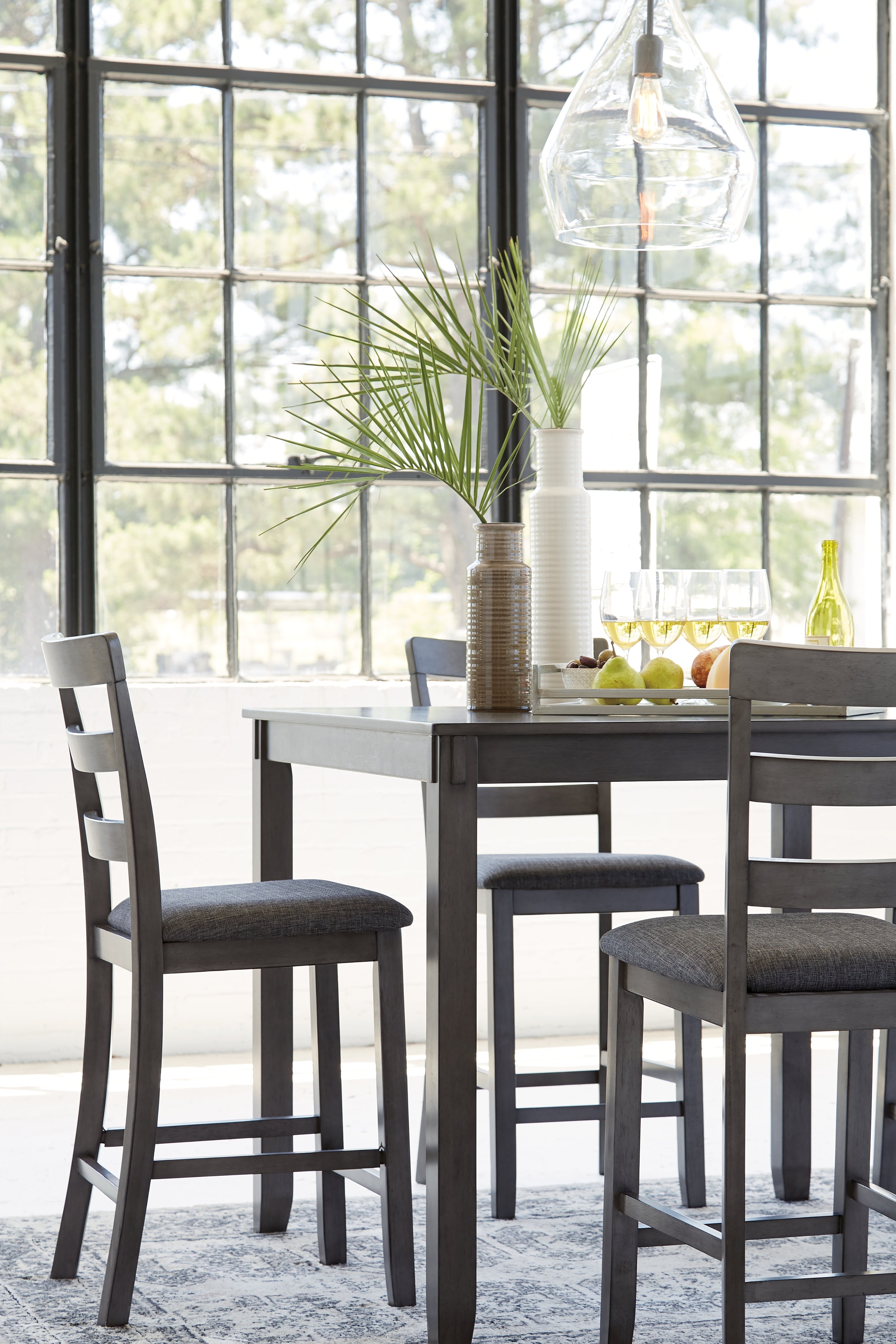 Furniture City Laplace - Ashley Furniture - Bridson Dining Room - Square Counter TBL Set (5/CN) - D383-223