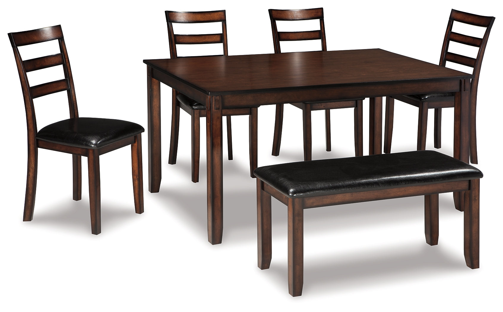 Furniture City Laplace - Ashley Furniture - Coviar Dining Room - Dining Room Table Set (6/CN) / Brown - D385-325