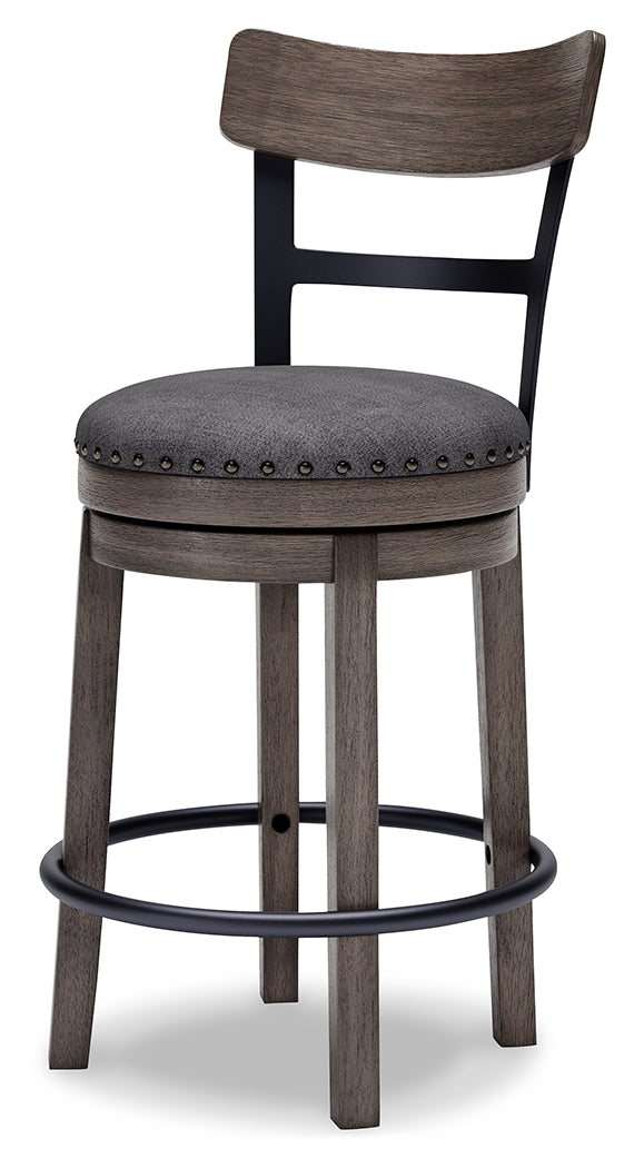 Furniture City Laplace - Ashley Furniture - Caitbrook Dining Room - UPH Swivel Barstool (1/CN) / Gray - D388-224