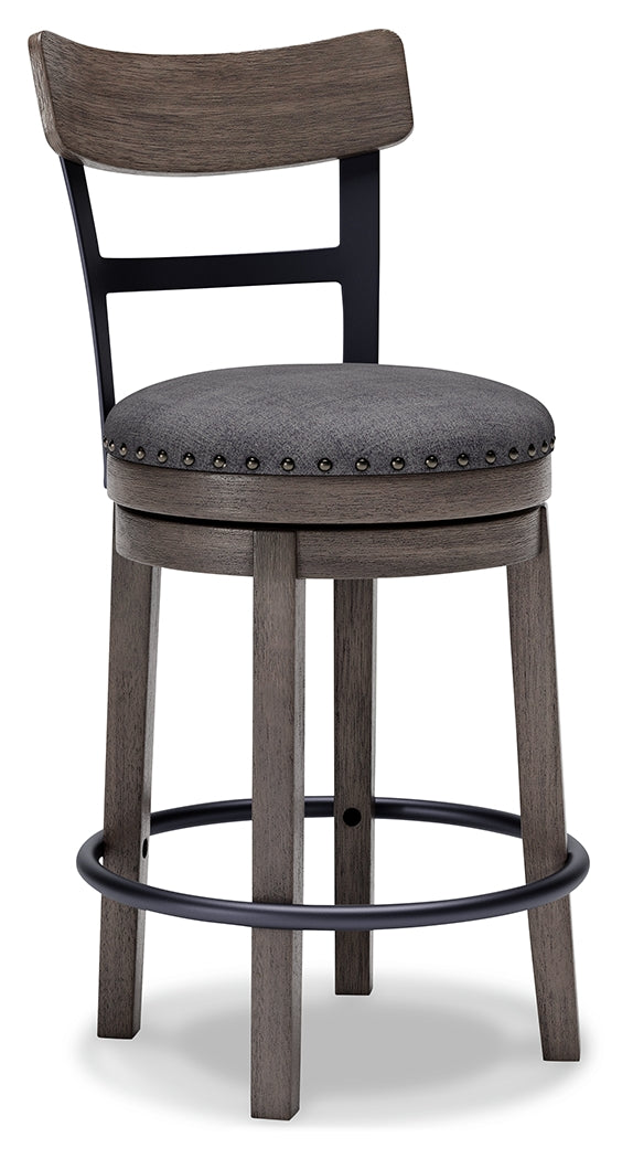 Furniture City Laplace - Ashley Furniture - Caitbrook Dining Room - UPH Swivel Barstool (1/CN) / Gray - D388-224