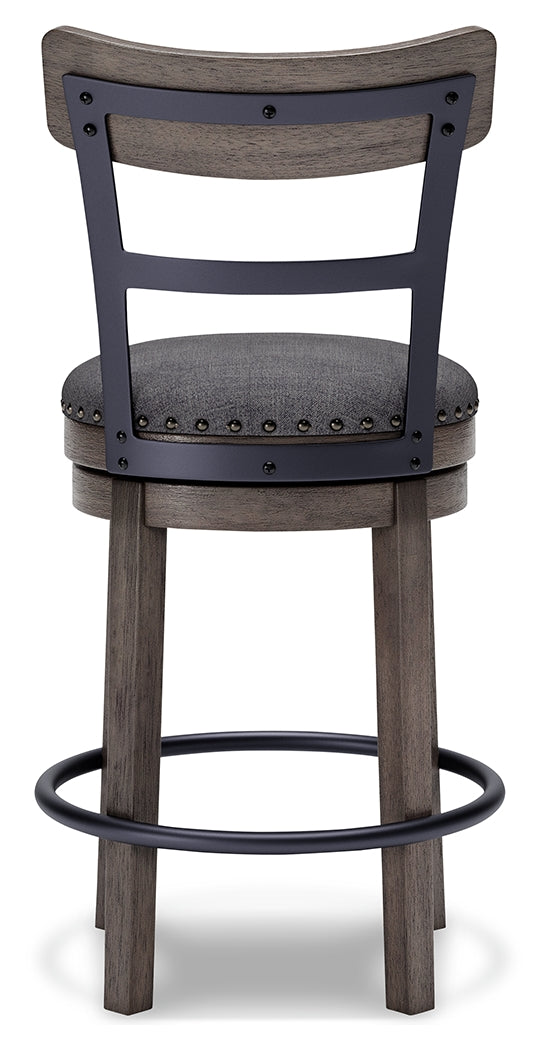 Furniture City Laplace - Ashley Furniture - Caitbrook Dining Room - UPH Swivel Barstool (1/CN) / Gray - D388-224