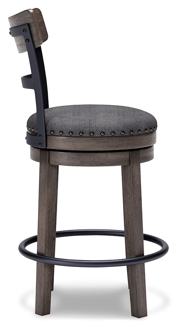 Furniture City Laplace - Ashley Furniture - Caitbrook Dining Room - UPH Swivel Barstool (1/CN) / Gray - D388-224